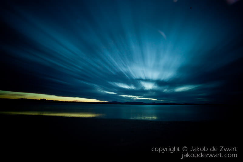 sunset very long exposure using 10 stopper grad filter